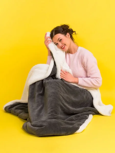 Coperta in pile sherpa