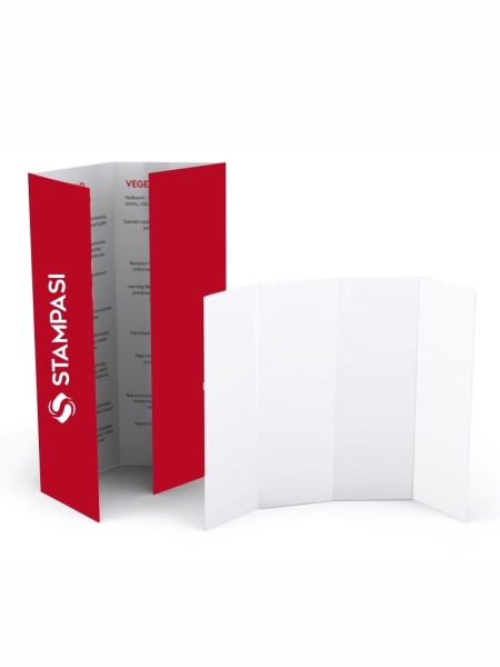 Pieghevoli con misure di 10,5 x 29,7 cm - 3 pieghe a finestra