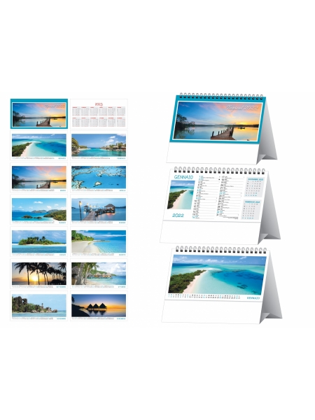 Calendari da tavolo Tropicale cm 19x14,2