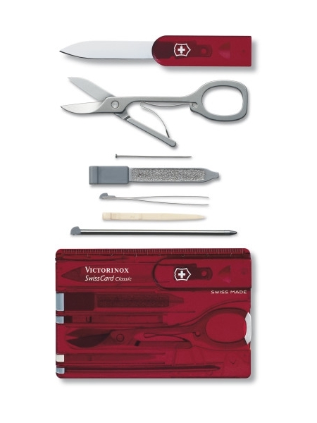 Utensile multifunzione con 12 funzioni personalizzato Victorinox SwissCard Classic