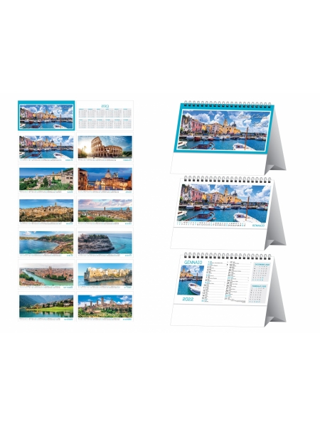 Calendari da tavolo Città d'Italia cm 19x14,2