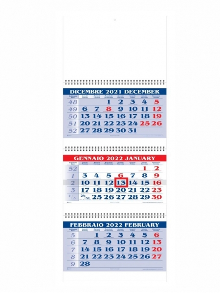Calendari Trittici  con cursore cm 31x85