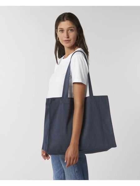 Shopper bag in cotone e poliestere riciclato personalizzata Agnes