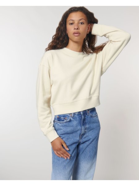 Felpa cropped donna personalizzata Stanley/Stella Cropster Wave Terry