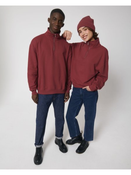 Felpa mezza zip unisex personalizzata Stanley/Stella Miller Dry