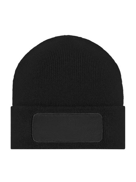 migliori-berretti-invernali-personalizzabili-myrtle-beach-classic-knitted-beanie-with-patch-black-17.webp