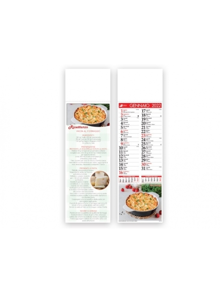 Calendari silhouette illustrati Gastronomia cm 14x47