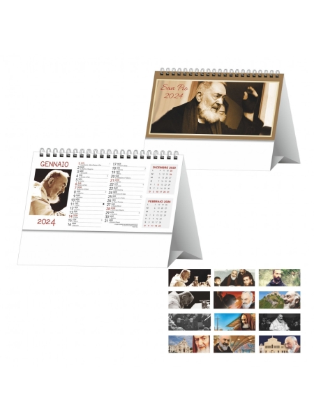 Calendario da tavolo personalizzato Padre Pio 19 x 14,5 cm