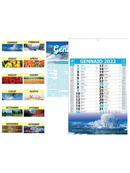 Calendari Olandesi illustrati Stagioni cm 28,8x47