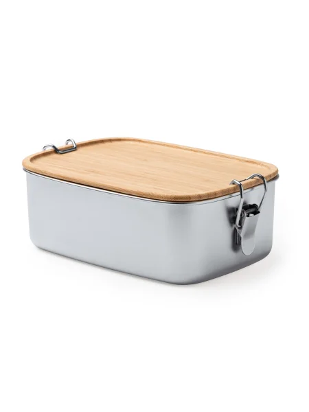Contenitori porta pranzo personalizzabili in acciaio inox e bamboo Malesi