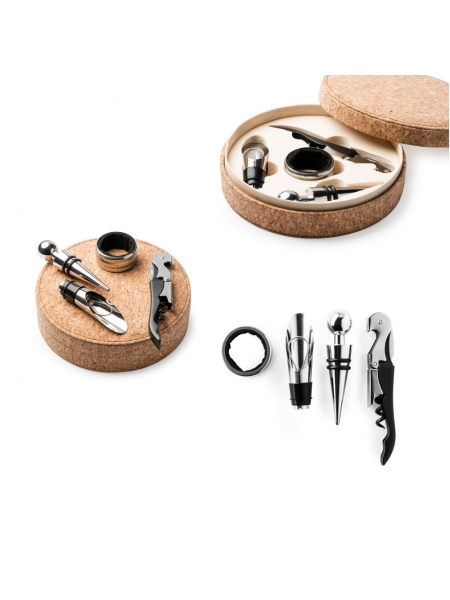 Kit accessori vino personalizzabili Ivory