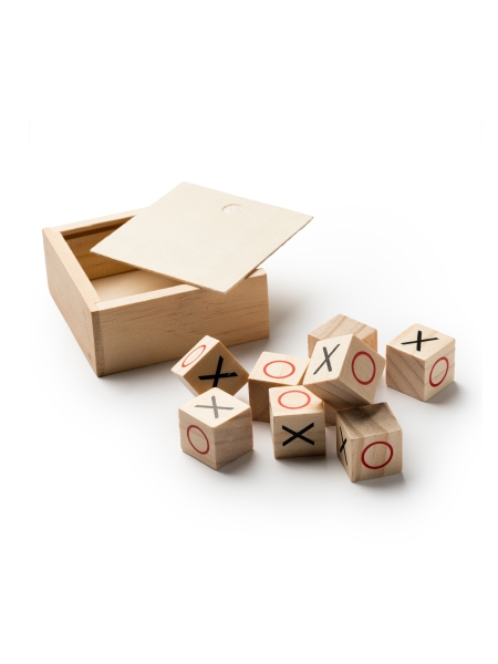 Gioco tris legno fornito in scatola personalizzabile
