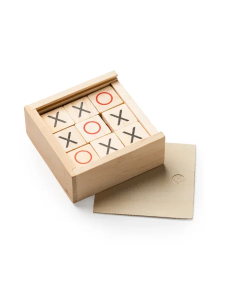 Gioco tris legno fornito in scatola personalizzabile Tris