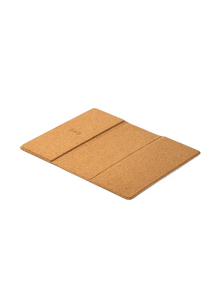 Tappetino mouse con ricarica wireless in sughero naturale Omar