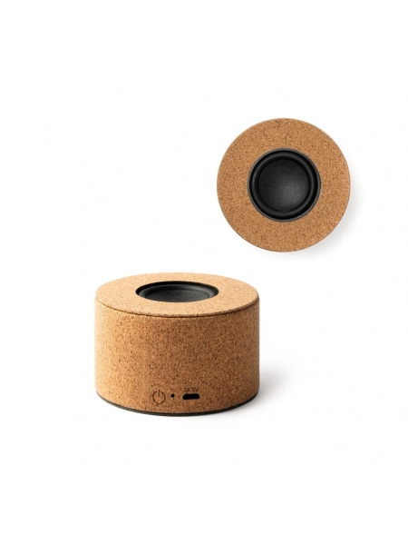 Speaker bluetooth personalizzati in sughero naturale Igor
