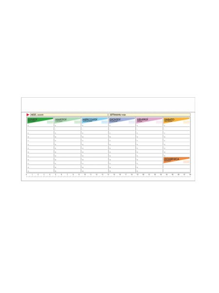 Planning con testata cartonata