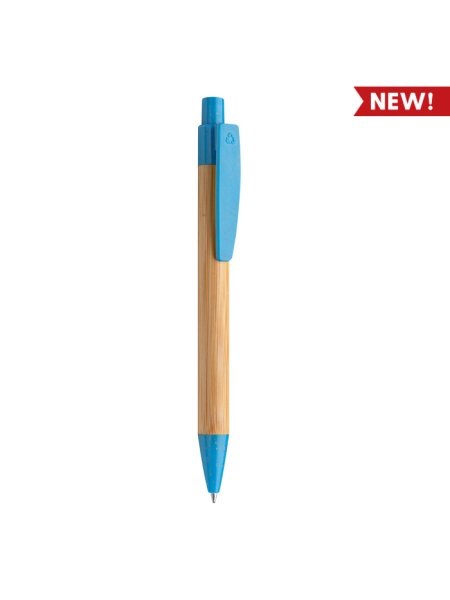 Penna in bamboo e paglia di frumento personalizzata Crown