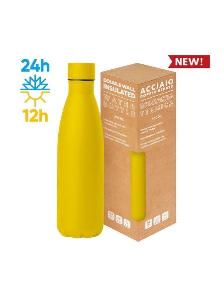 Borraccia termica in acciaio personalizzata Steel Mat Bottle Flat 500 ml