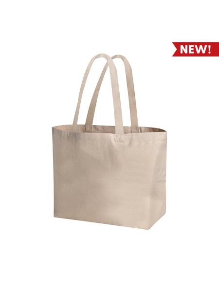 Shopper in cotone naturale personalizzata Nina 50x38x15 cm