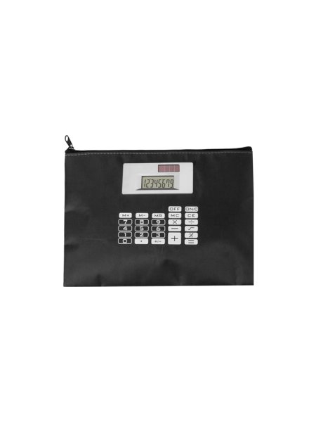 Pochette promozionale con calcolatrice solare personalizzata Maths