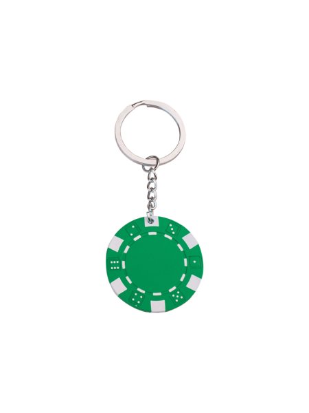 Portachiavi fiches in plastica pesante con anello di metallo