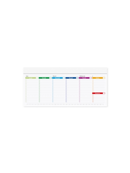 Agenda planning personalizzata Slim Planning Multicolor 29,5 x 14,5 cm