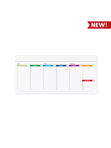 Agenda planning personalizzata Slim Planning Multicolor 29,5 x 14,5 cm