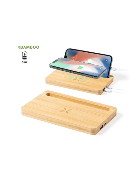 Organizer da scrivania con caricabatterie wireless personalizzato Charger Organizer 2.0