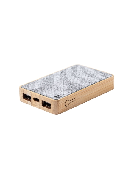 Power bank personalizzato R-Pet & Bamboo Bank 5000 mAh