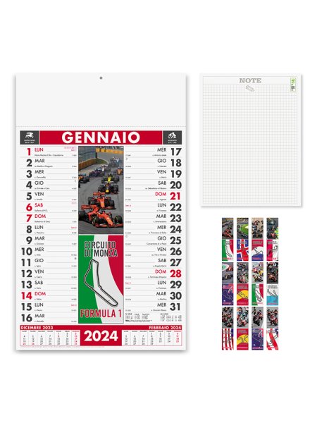 Calendario illustrato personalizzato Corse 29 x 47 cm