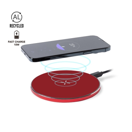 Caricatore wireless 15W in alluminio riciclato con base antiscivolo Golop