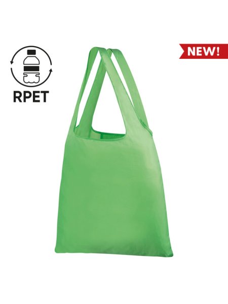 Shopper ecologica pieghevole in R-Pet personalizzata Cycle 38 x 40 x 9 cm