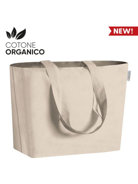 Shopper in cotone organico personalizzata Daisy 50 x 38 x 15 cm