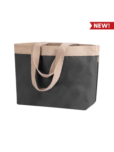 Shopper bag in cotone e juta personalizzata James