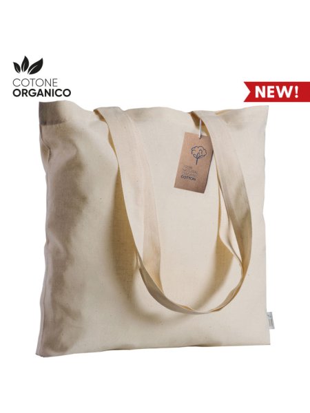 Shopper bag in cotone organico personalizzata Dennis 38 x 42 cm