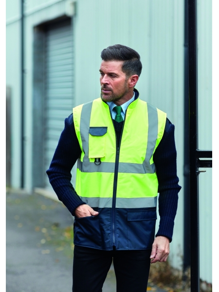 Bodywarmer imbottito alta visibilità personalizzato Yoko