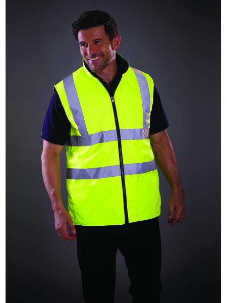Gilet double face alta visibilità personalizzato Yoko