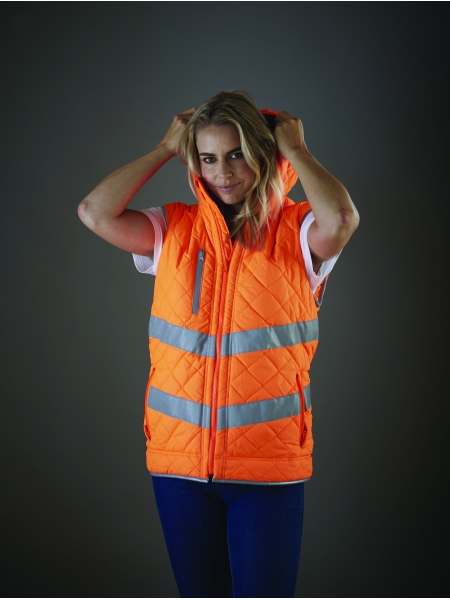 Gilet alta visibilità personalizzato trapuntato Yoko