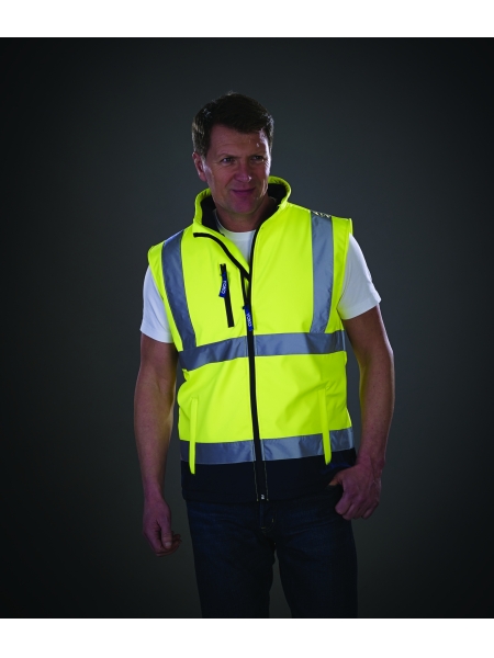Gilet Softshell alta visibilità personalizzato Yoko