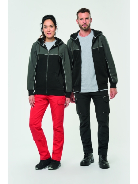 Giubbotto in felpa unisex personalizzata WK Designed To Work