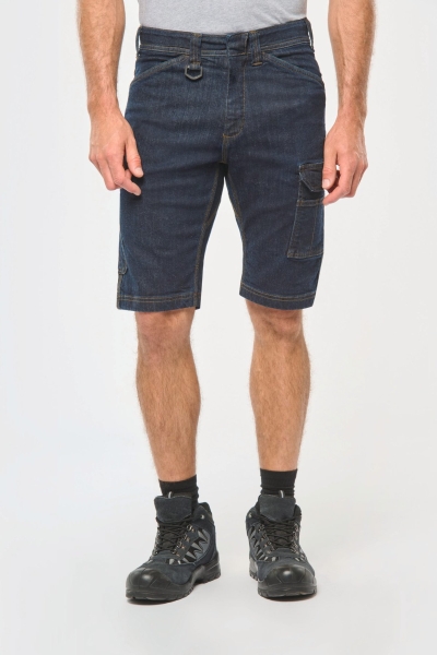 Bermuda uomo denim 370 g/m² personalizzabile WK Designed to Work