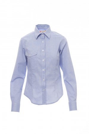 Camicia azzurra donna manica lunga personalizzabile Payper Specialist Lady