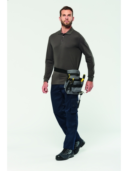 Polo cotone manica lunga da uomo WK Designed To Work