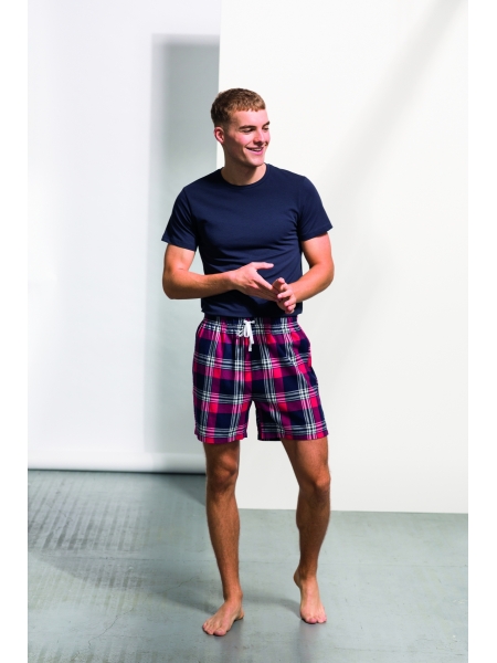 Pantaloncini in cotone uomo personalizzati Skinnifit a motivo tartan