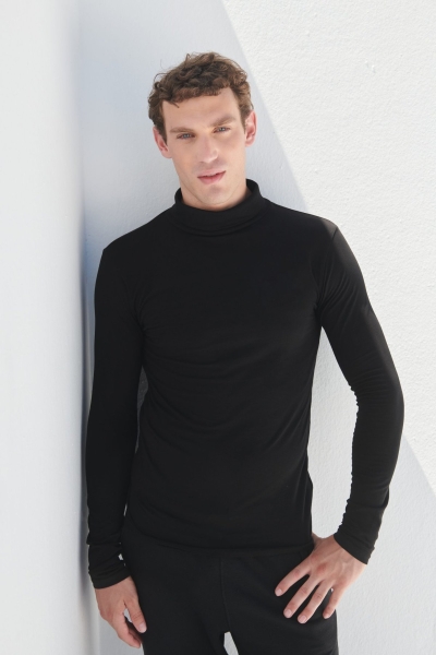 Dolcevita da uomo in cotone elasticizzato SF Clothing Feel Good