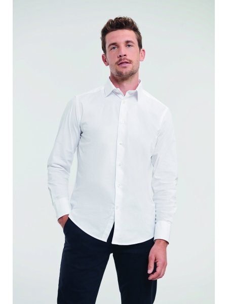 Camicia uomo manica lunga Russell Stretch attillata