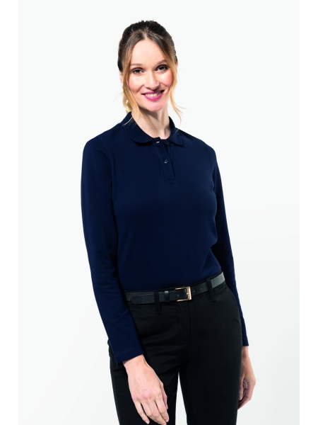 Polo donna manica lunga Kariban Premium Supima®