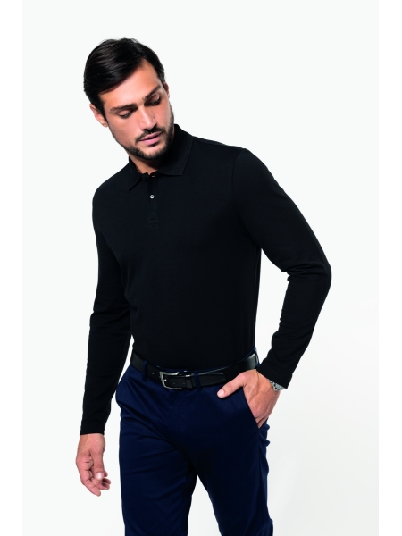 Polo a maniche lunghe uomo Kariban Premium Supima®
