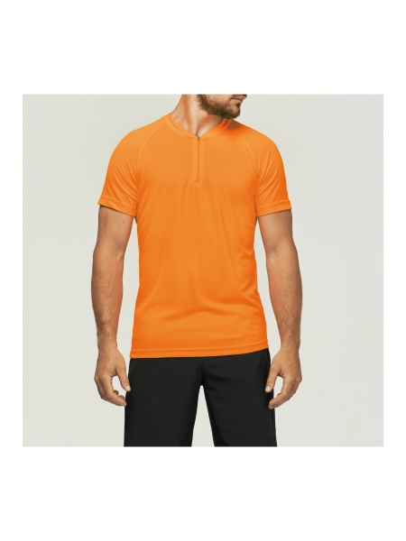 T-shirt uomo zip manica corta