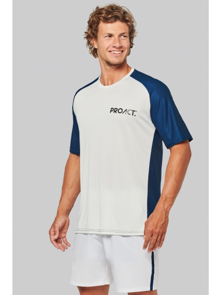 T-shirt uomo da padel bicolore maniche raglan